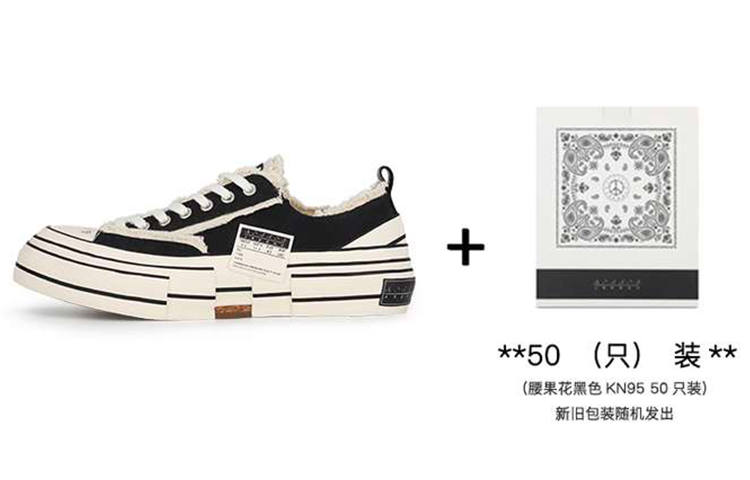 XVESSEL VESSEL Wear resistant And Lightweight Low top Canvas Shoes Unisex Black