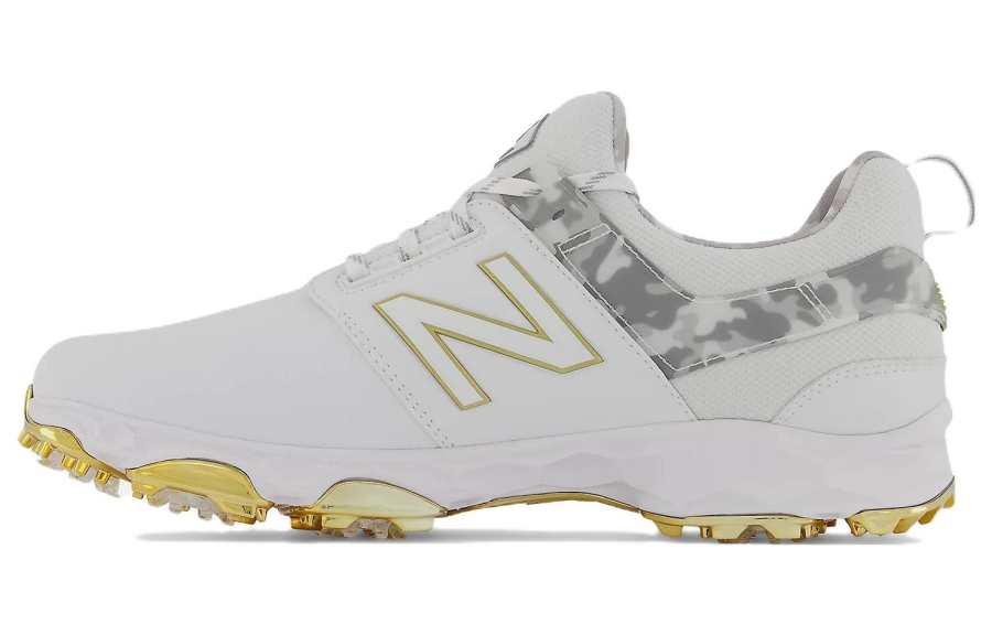 New Balance New Balance NB Fresh Foam Golf Shoes Men's Mid Top White/Gold/Gray