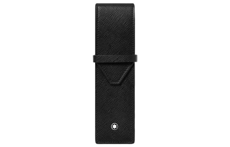 MONTBLANC Grain Cow Leather Pen Pouch 2 Pcs Set Merch Men's Black