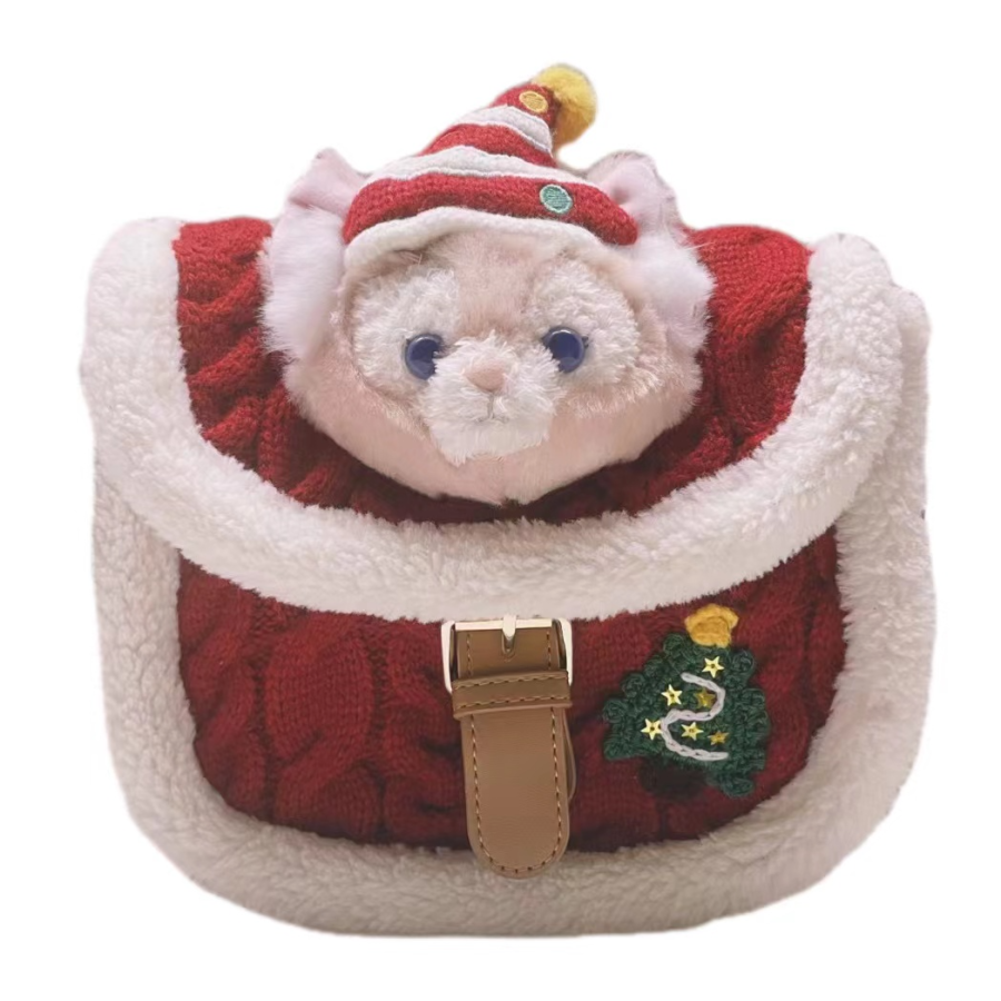 Disney Warm Winter Days Polyacrylic Crossbody Bags Unisex Red & Pink