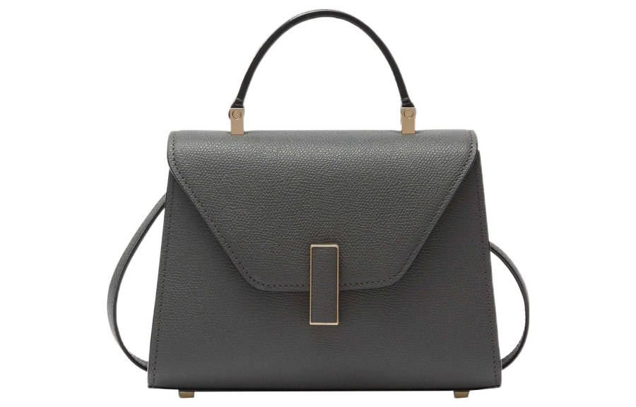 Valextra Cow Leather Handbag Women's Gray