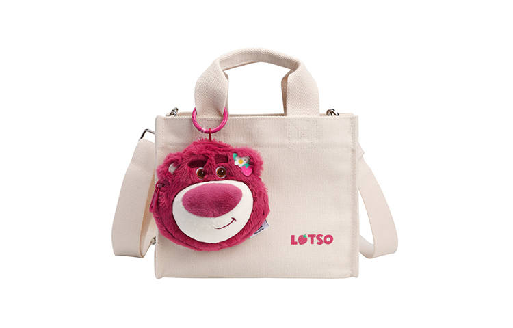 POTDEMIEL Disney/Disney Strawberry Bear Series Polyester Handbag Unisex