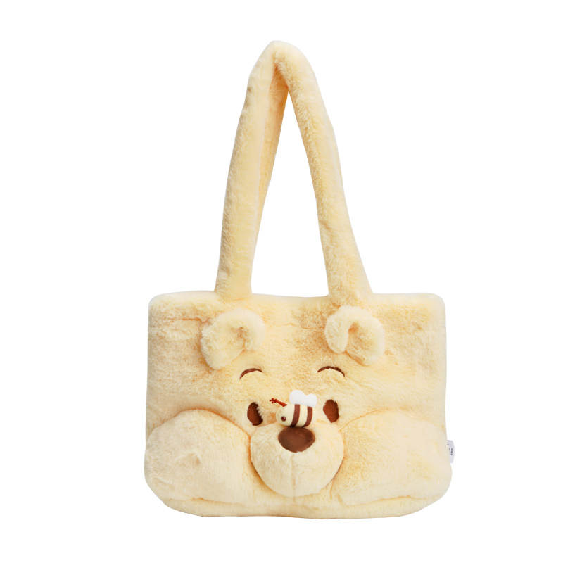 POTDEMIEL Disney/Disney, Collaboration Plush Handbag, Shoulder Bag Unisex Yellow