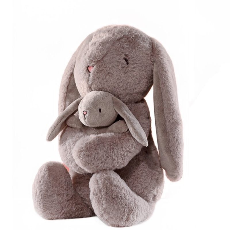 HUGKIS Hug Bunny, Heart Bunny, Ladylike Bunny 100% Polyester Dolls Plush Doll 28cm/38cm/60cm Height 15cm/15cm Length
