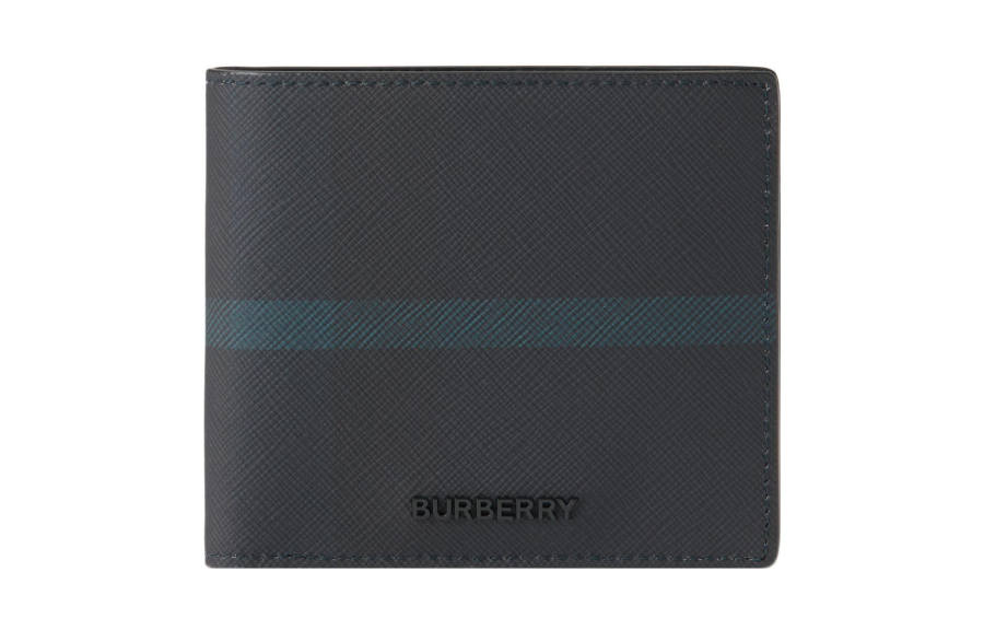 Burberry Burberry Polyurethane, Cotton, Polyester Wallet Regular Men's Marine Blue