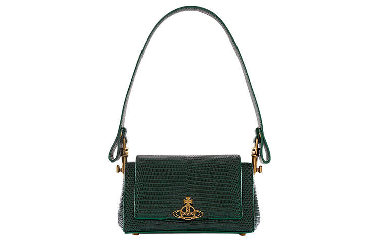 Vivienne Westwood Calfskin Handbag, Shoulder Bag Women's Green