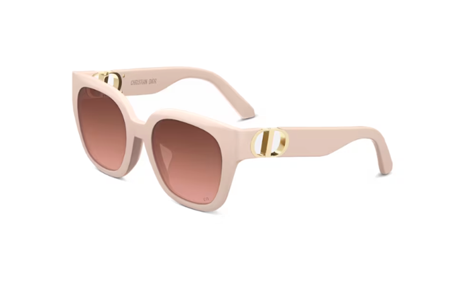 DIOR DIOR Acetate Metal Irregular Shape Sunglasses Women's Pink