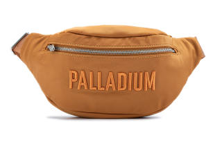 Palladium Leather Shoulder Bag, Crossbody Bag, Fanny Pack Medium Unisex Amber Brown