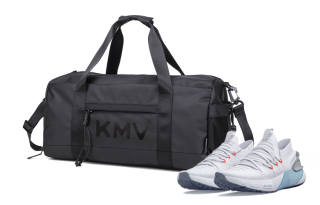 KMV Polyester Gym Bag Large Unisex Shiny Black