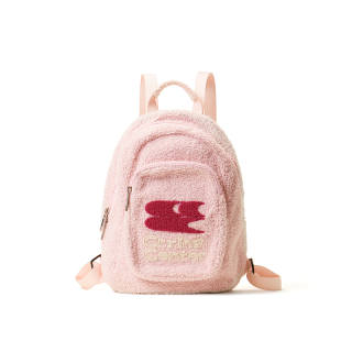 Crying Center Lambswool Backpack Regular Unisex Brown/Blue/Pink