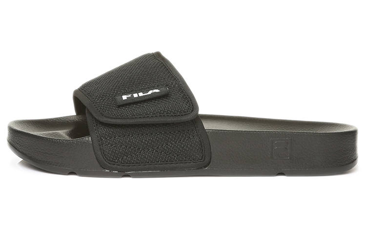 FILA Drifter Rubber Sole Slide Slippers Unisex Black Korean Style
