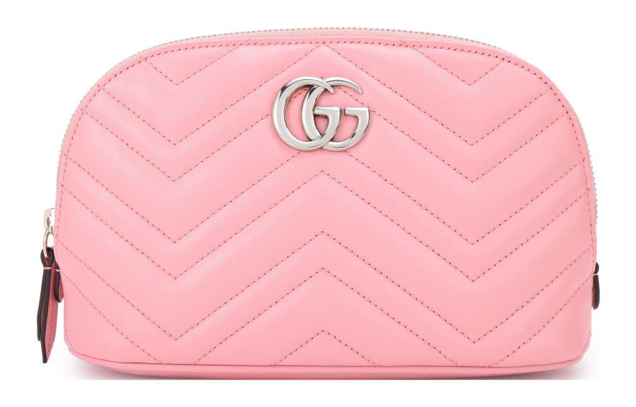 GUCCI Leather Makeup Bag Toiletry Bag Clutch Large Women's Pink/Candy/Unicorn