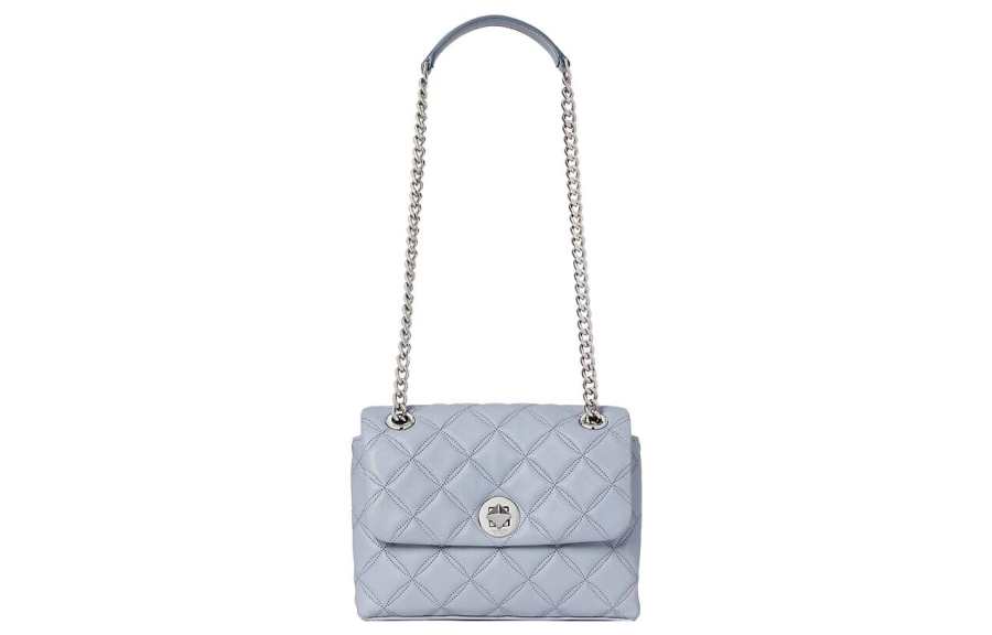 Kate Spade Natalia Leather Envelope Bag, Shoulder Bag Women's Steel Blue