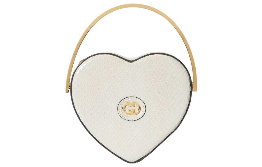 GUCCI GUCCI Python Skin Handbag Mini Women's White