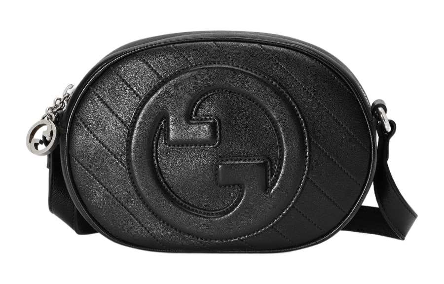 GUCCI Blondie Leather Crossbody Bag, Shoulder Bag Women's Black