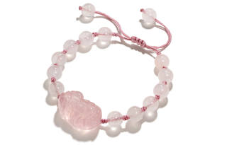 STYLEJING Processing Pink Crystal Beaded Bracelets Unisex