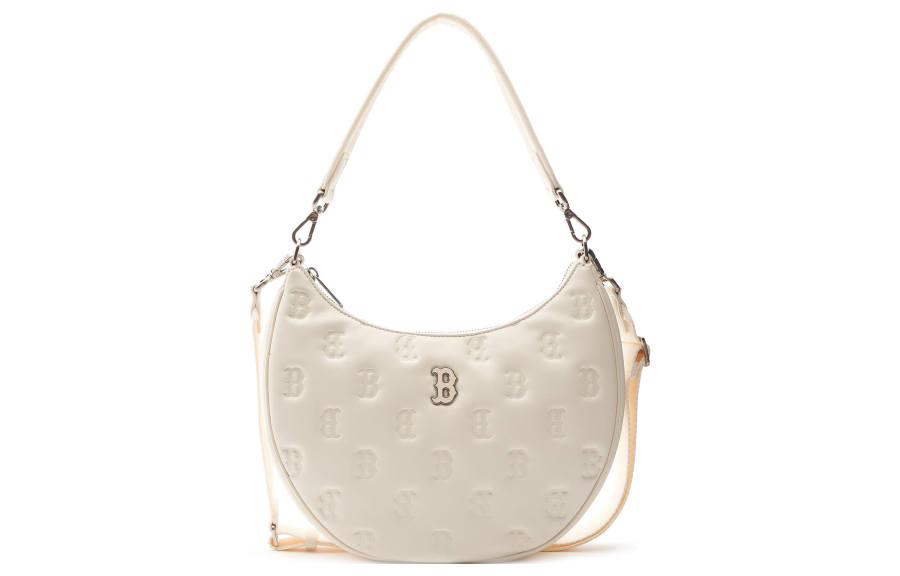 MLB Artificial Leather Crossbody Bag, Shoulder Bag Regular Women's Creamy Apricot