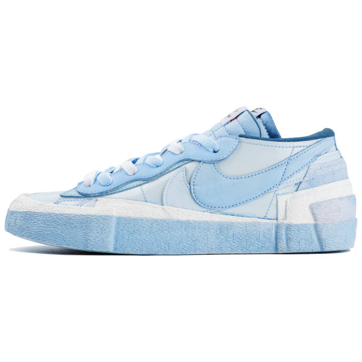 Nike Sacai x Nike Blazer Low top Skateboard Shoes Unisex Blue