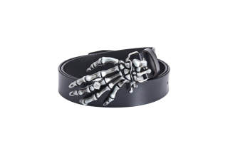 ALIEN BANG Alloy+Cow Split Leather Belts Men's Width 3.8CM