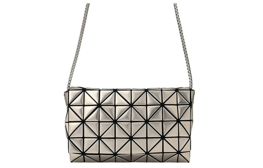 ISSEY MIYAKE PLATINUM COFFRET Polyurethane Envelope Bag, Portable Crossbody Bag, Shoulder Bag Women's Bronze