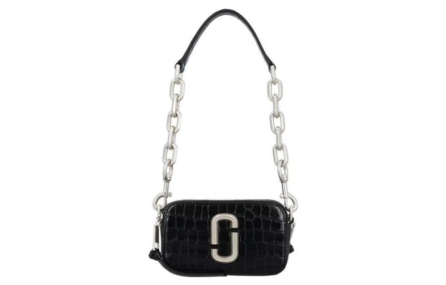 MARC JACOBS MARC JACOBS Logo Plaque Embossed Chain Shoulder Bag