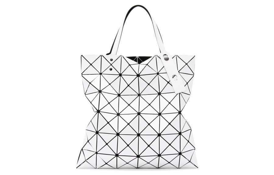 ISSEY MIYAKE PVC Tote Bag, Shopping Bag, One Shoulder Handbag Large Women's White