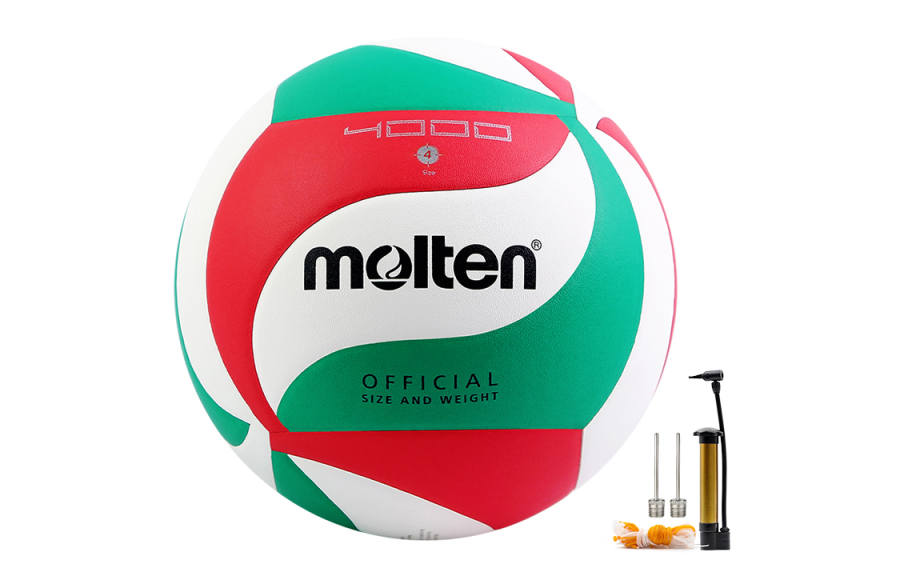 Molten Pu Size 4 Kids Volleyball Unisex Red White Green