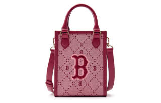 MLB Cotton Tote Bag, Shopping Bag, One Shoulder, Crossbody Bag Handbag Mini Women's Rose Red