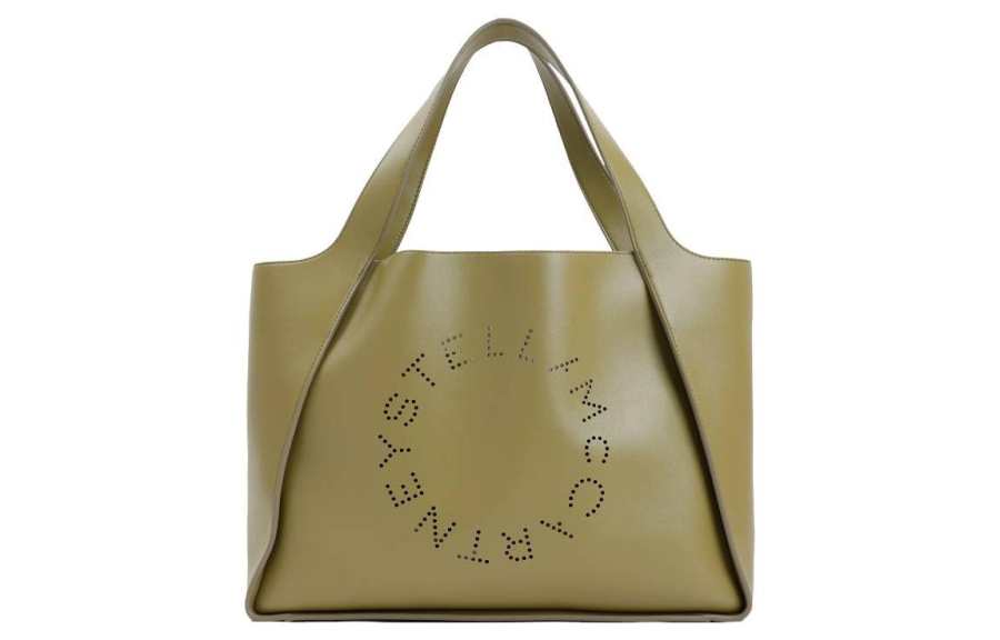 Stella McCartney Polyurethane Tote Bag, Shopping Bag, Shoulder Bag, Handbag Regular Women's Green