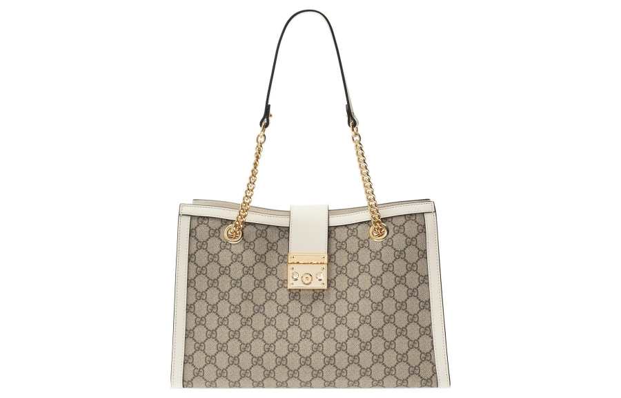GUCCI GUCCI Padlock Canvas With Leather