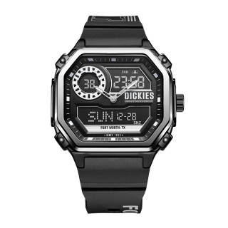 Dickies Aurora Warrior Collection Wrist Watches Quartz Movement Plastic Strap 44mm Black Dial Unisex