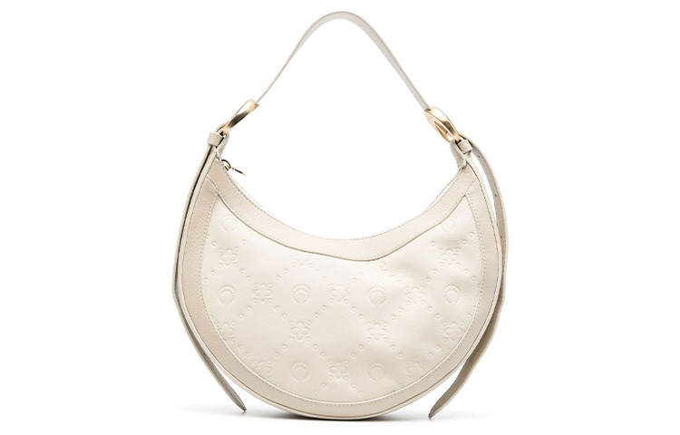 Marine Serre Calfskin Crossbody Bag, Shoulder Bag Women's White