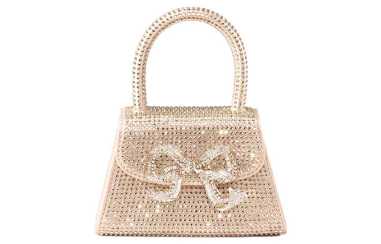 Self-portrait Self portrait Silk Shoulder Bag, Crossbody Bag, Handbag Extra Mini Women's Gold
