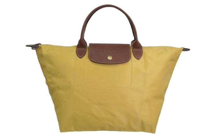 LONGCHAMP Le Pliage Nylon Dumpling Bag Travel Bag Handbag Medium Women's Yellow
