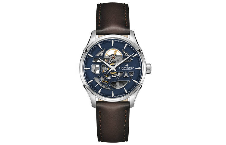 HAMILTON Jazz Series Automatic Mechanical Movement Men's Watches Watch 40mm Blue Dial Stainless Steel Case