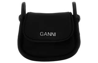 GANNI Nylon Shoulder Bag, Crossbody Bag Women's Black