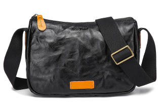 Ace Paul Cow Leather Crossbody Bag Medium Men's Black