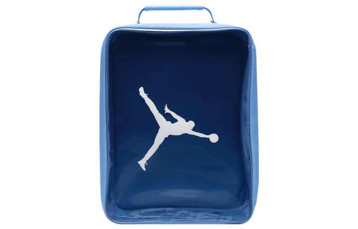 Jordan Jordan Zip Closure Polyester Shoe Box Bag, Handbag Regular Unisex Blue