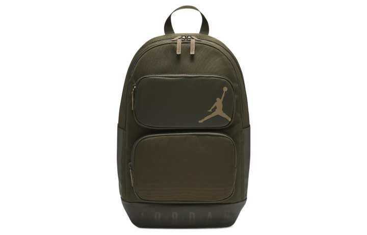 Jordan Jordan Polyester Backpack Dual Strap Bag Large Unisex Workwear Khaki