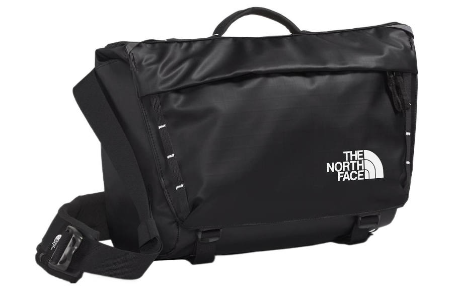 THE NORTH FACE 12L Messenger Bag Crossbody One Shoulder Outdoor Bag Recycled Material Black Unisex