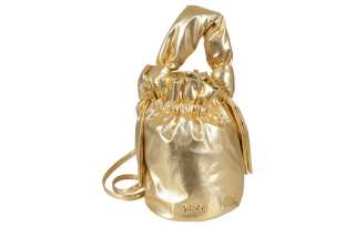 GANNI Polyester Crossbody Handbag Women's Gold