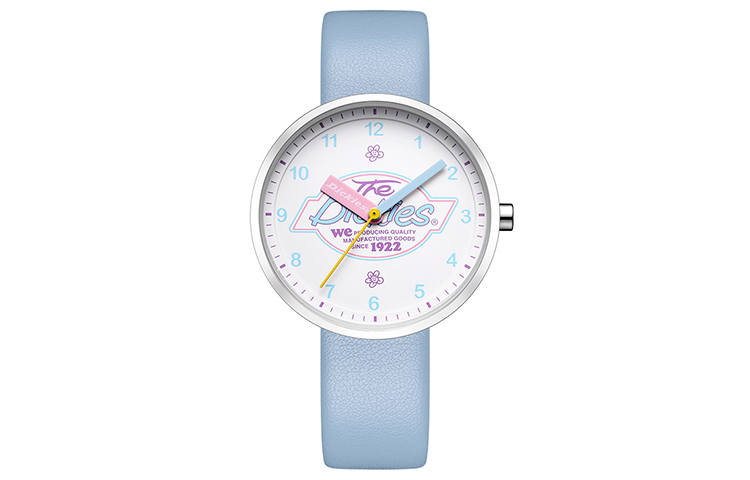 Dickies Wrist Watches Quartz Movement Leather Strap 34mm White Dial Women's Watch