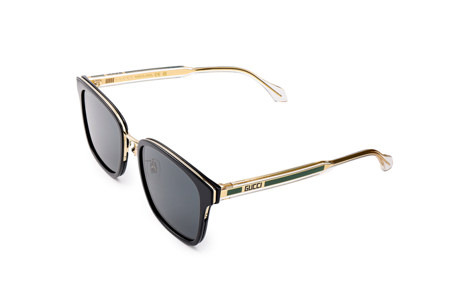 GUCCI Unisex Sunglasses With Gold And Crystal Frame