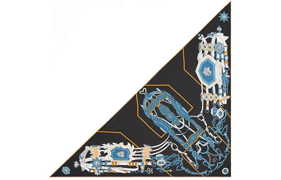 HERMES HERMES Patterned Print Scarves Women's Black
