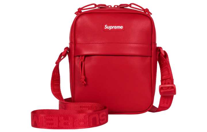 Supreme Supreme Cow Leather Crossbody Bag, Shoulder Bag Regular Unisex Red