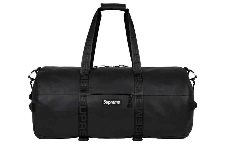 Supreme Supreme 65L Cow Leather Gym Bag, Handbag, Travel Bag Unisex Black