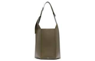 The Attico Calfskin One Shoulder Handbag Women's Khaki