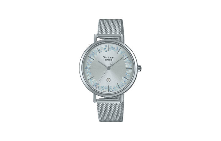 CASIO CASIO SHEEN Quartz Movement Metal Strap Watch Women's Watch Silver Dial