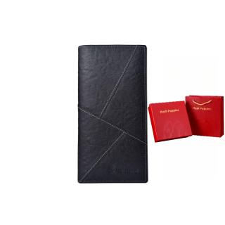 Hush Puppies Top Grain Cow Leather Wallet Medium Men's Black