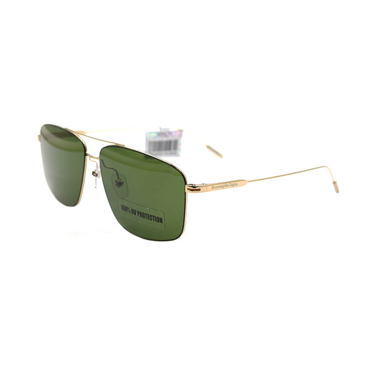 Ermenegildo Zegna Alloy Aviator Sunglasses Men's Gold
